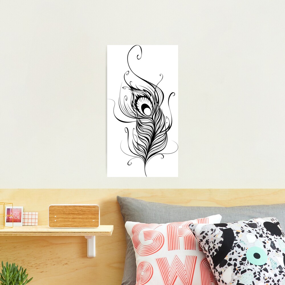 StudioMatilda / feather L-size hide&seek（Stylized black peacock 
