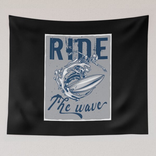 Item preview, Ride The Waves Surfing Skeleton designed and sold by eddiebiccum26.