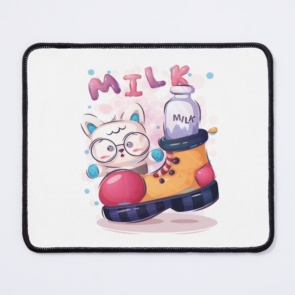 Item preview, cat drinks milk     designed and sold by DandelionDe.