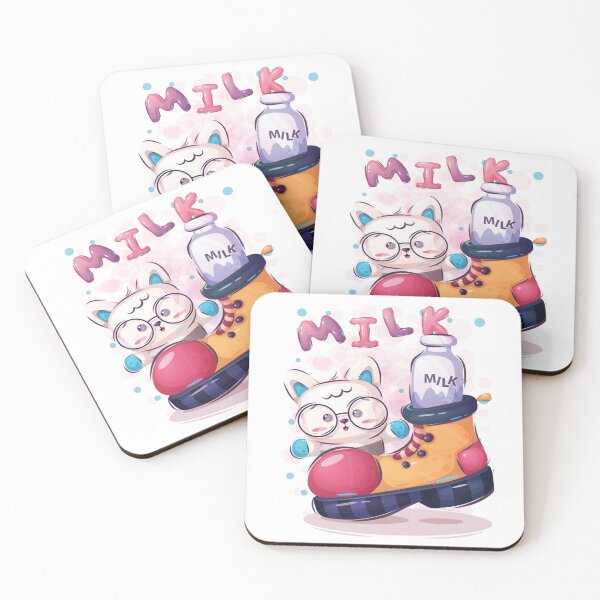 Item preview, cat drinks milk     designed and sold by DandelionDe.