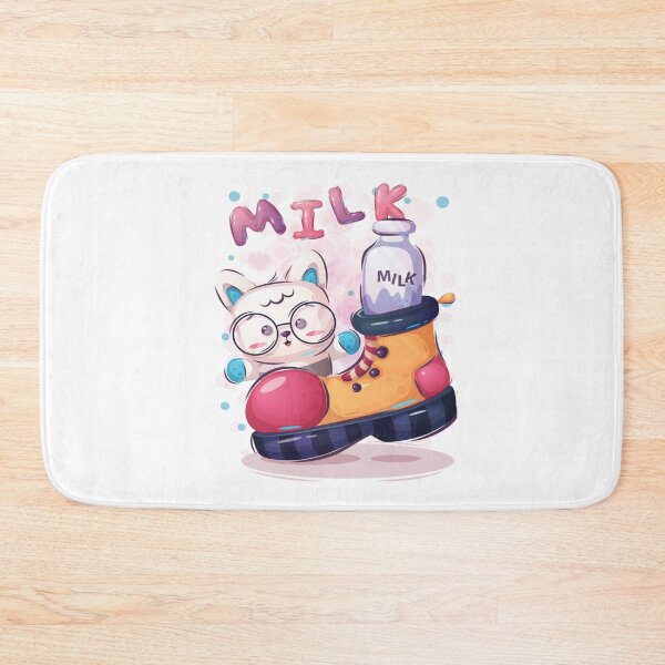 Item preview, cat drinks milk     designed and sold by DandelionDe.
