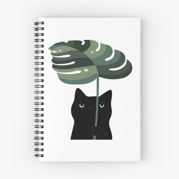 Item preview, Cat holding leaves art print   designed and sold by DandelionDe.