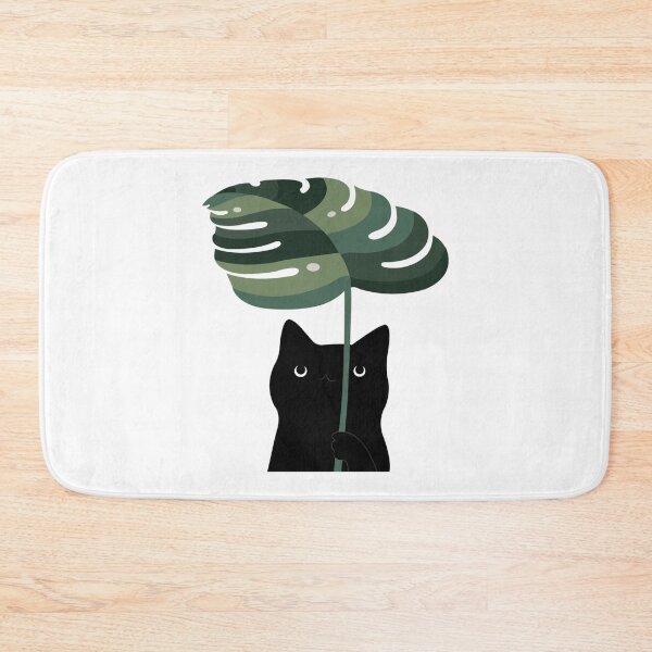 Item preview, Cat holding leaves art print   designed and sold by DandelionDe.