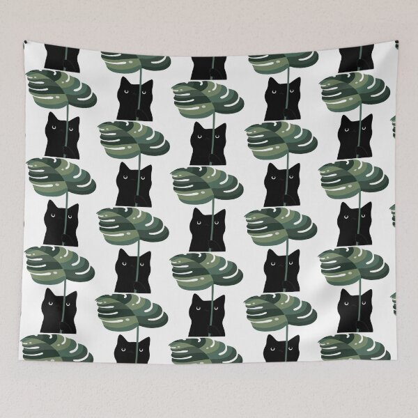 Item preview, Cat holding leaves art print   designed and sold by DandelionDe.