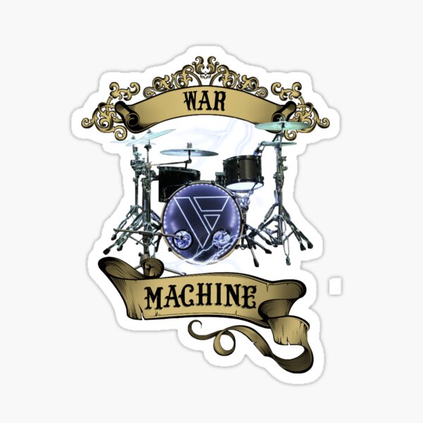 Drum with Lightning - War Machine Sticker
