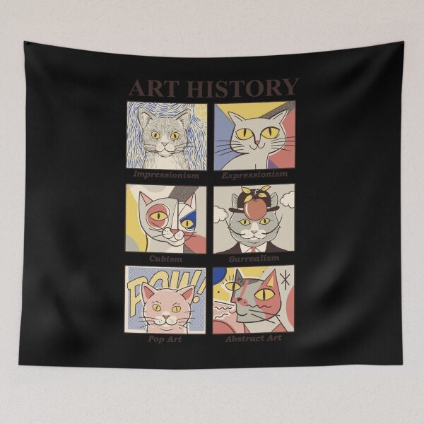Item preview, Art History Impressionism cats funny meme designed and sold by LILYANNAGARDNER.