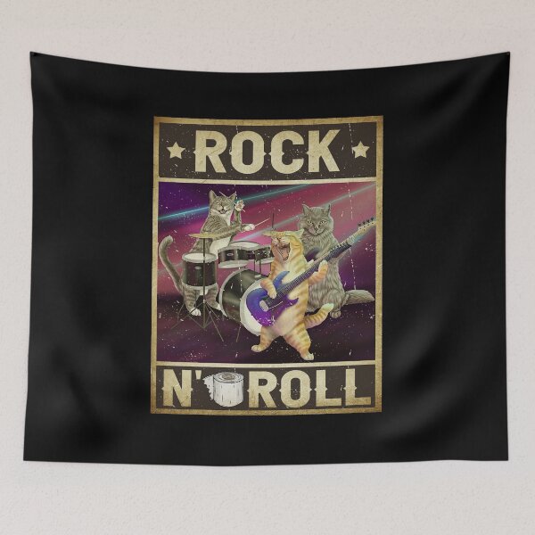 Item preview, Rock N Roll Música para gatos Amante de los gatos Vintage designed and sold by quertaautrey8.