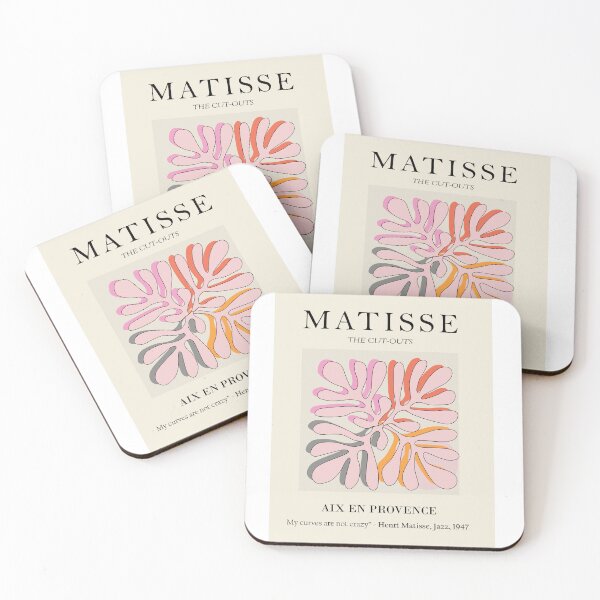 Item preview, Matisse colorful cutouts glitched contemporary art print  designed and sold by shreya ranjan.