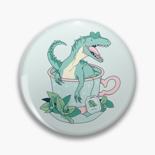 Item preview, Teacup Dinos: Mint Tea Allosaurus designed and sold by evekajander.