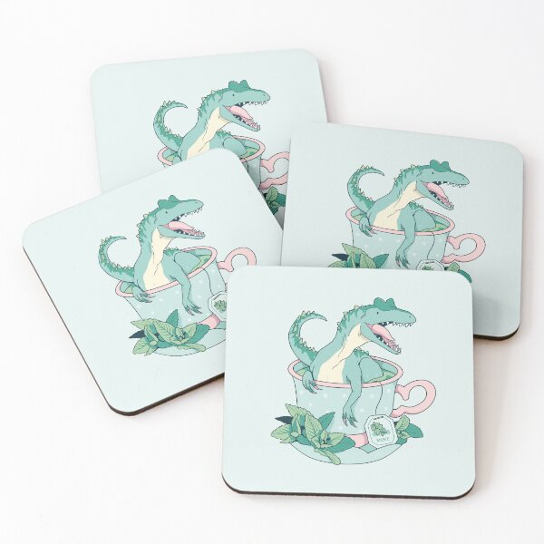 Item preview, Teacup Dinos: Mint Tea Allosaurus designed and sold by evekajander.