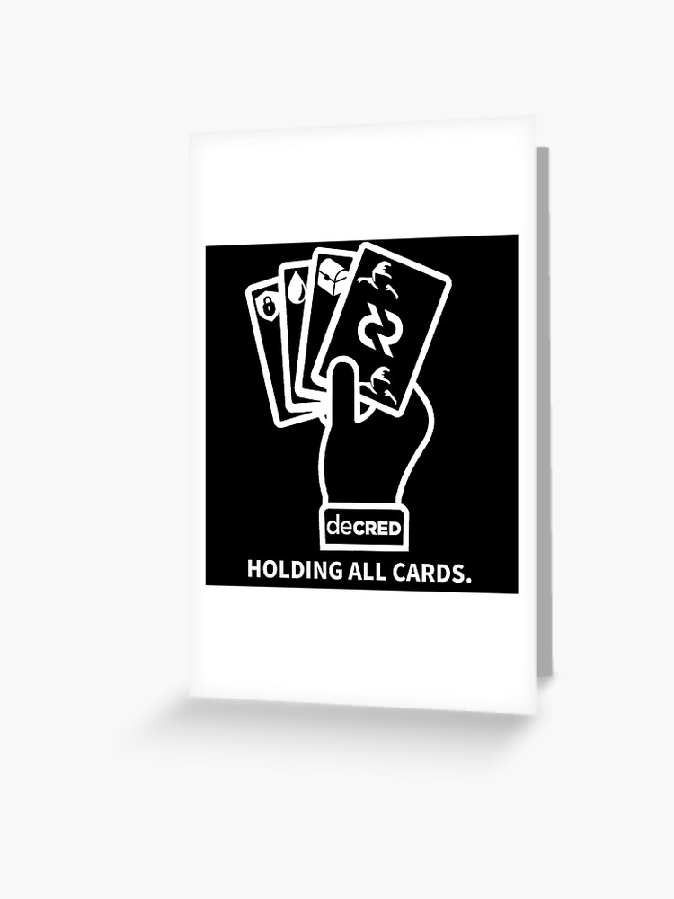 Thumbnail 1 of 2, Greeting Card, Decred cards © v1 (Design timestamped by https://timestamp.decred.org/) designed and sold by OfficialCryptos.