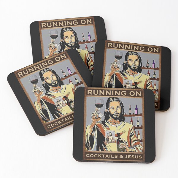 Item preview, Running On Cocktails and Jesus Bartender designed and sold by quertaautrey8.