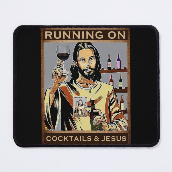 Item preview, Running On Cocktails and Jesus Bartender designed and sold by quertaautrey8.