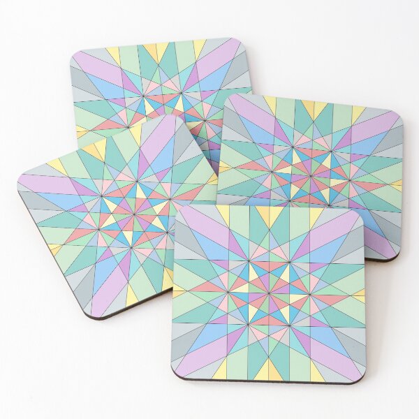Item preview, Colorful Pastel Mosaic Triangle Star Pattern designed and sold by PLdesign.