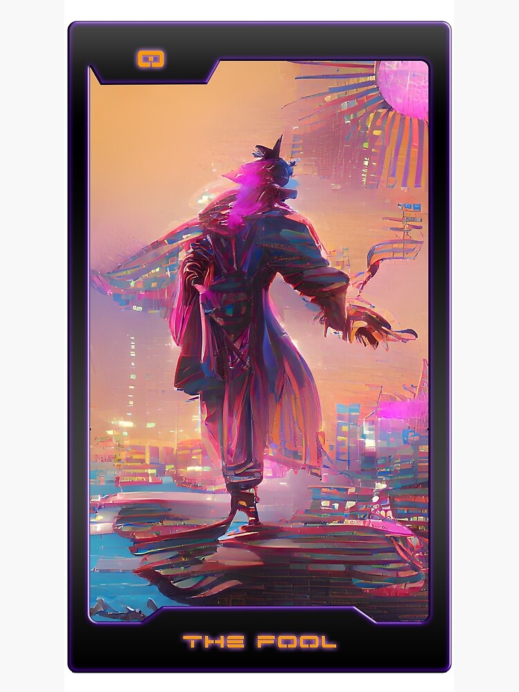 "Cyberpunk Tarot Series 0 The Fool " Poster for Sale by VinylMania