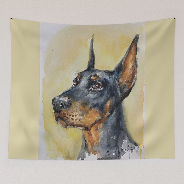 Item preview, Portrait of a doberman dog breed. designed and sold by Elena Reutova.