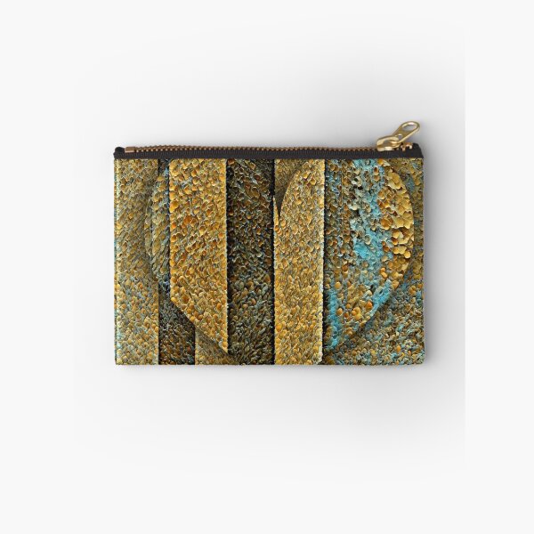 Item preview, heart shaped peeling paint turquoise gold and brown coloured design designed and sold by mister-john.