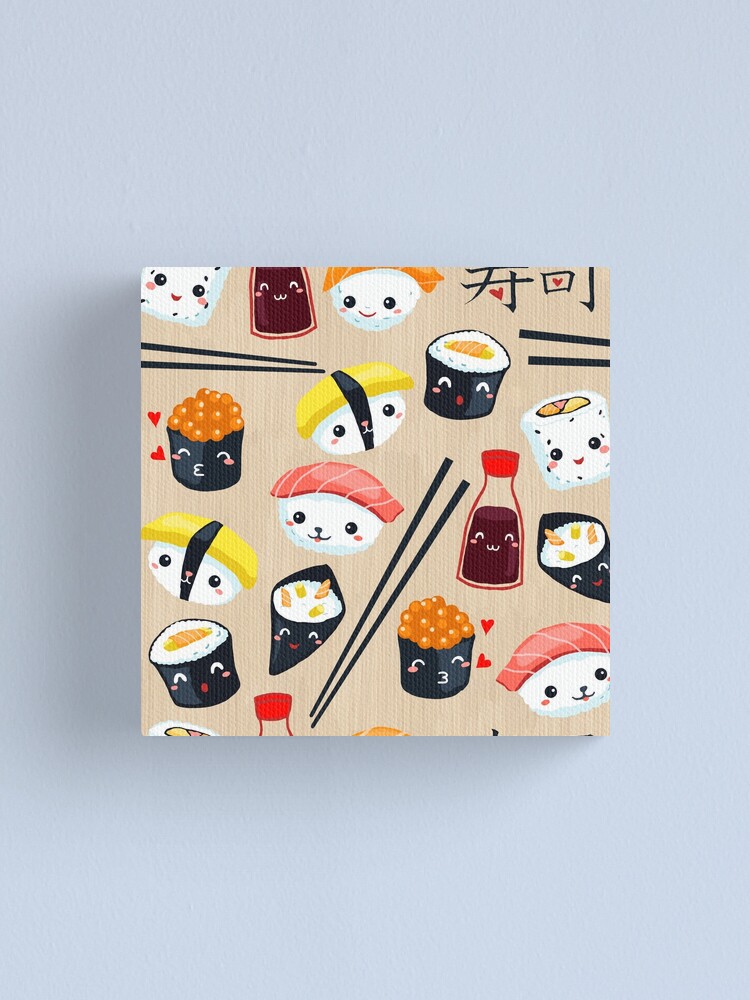 Alternate view of Kawaii Sushi Canvas Print