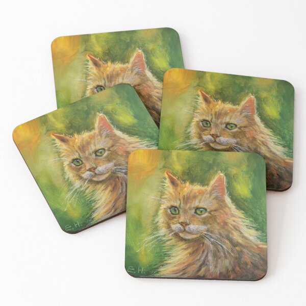 Item preview, Red Cat original oil painting designed and sold by Elvi-Artist.