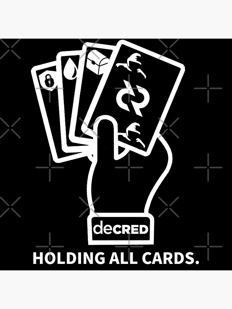 Thumbnail 3 of 3, Sticker, (sticker) Decred cards © v3 (Design timestamped by https://timestamp.decred.org/) designed and sold by OfficialCryptos.