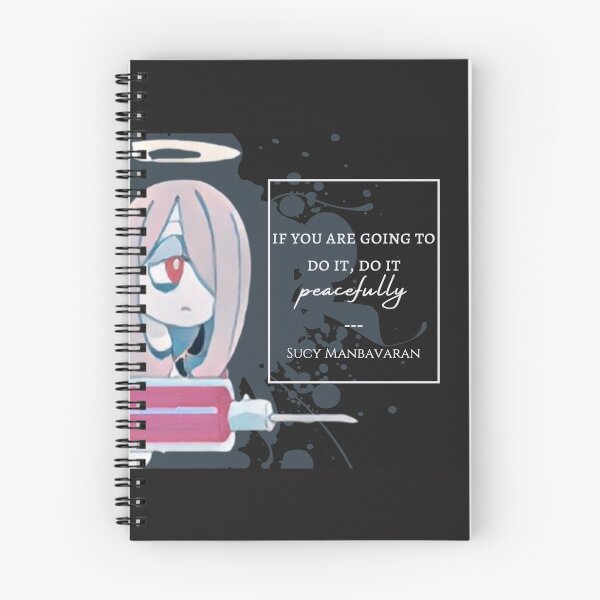 Item preview, "do it peacefully" ~Sucy | LWA Quote (blue variant) designed and sold by VoltageStone.