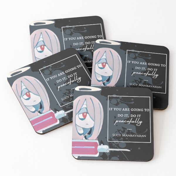 Item preview, "do it peacefully" ~Sucy | LWA Quote (blue variant) designed and sold by VoltageStone.
