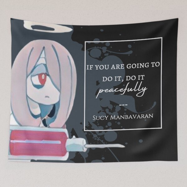 Item preview, "do it peacefully" ~Sucy | LWA Quote (blue variant) designed and sold by VoltageStone.