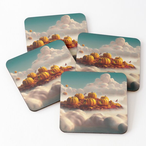 Item preview, Pumpkin Island On Fluffy Clouds Poster designed and sold by Teetans.