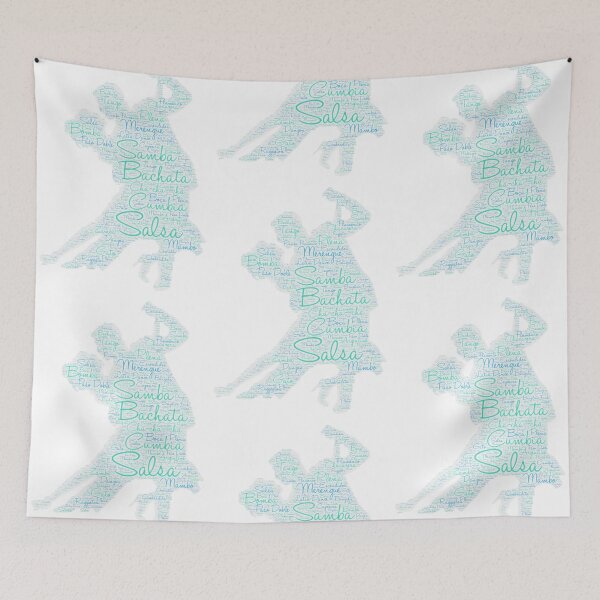 Item preview, Latin Dance Word Art Print 3 Blue Green designed and sold by Swigalicious.