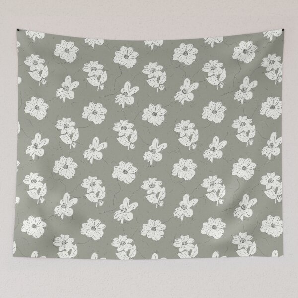 Item preview, Dahlias on a green background with texture designed and sold by BrittDDesigns.