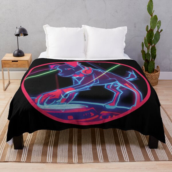 Item preview, DJ Dog Djing (Futuristic Neon Vaporwave Look) designed and sold by SassyClassyMe.