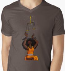 Justice Shackled Men's V-Neck T-Shirt