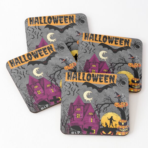 Item preview, scary halloween night with pumpkin designed and sold by mirdayn.
