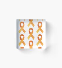 Amber awareness Acrylic Block