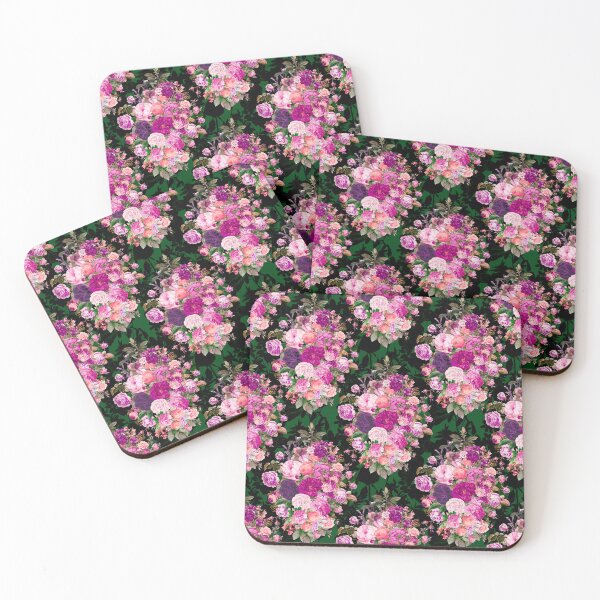 Item preview, Flowers in a diamond floral pattern, decorative pattern, modern design, flowers repeat pattern, Dark green floral   designed and sold by ZeinabTaha.