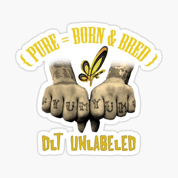 Pure= Born and Bred - by dlt Unlabeled Sticker