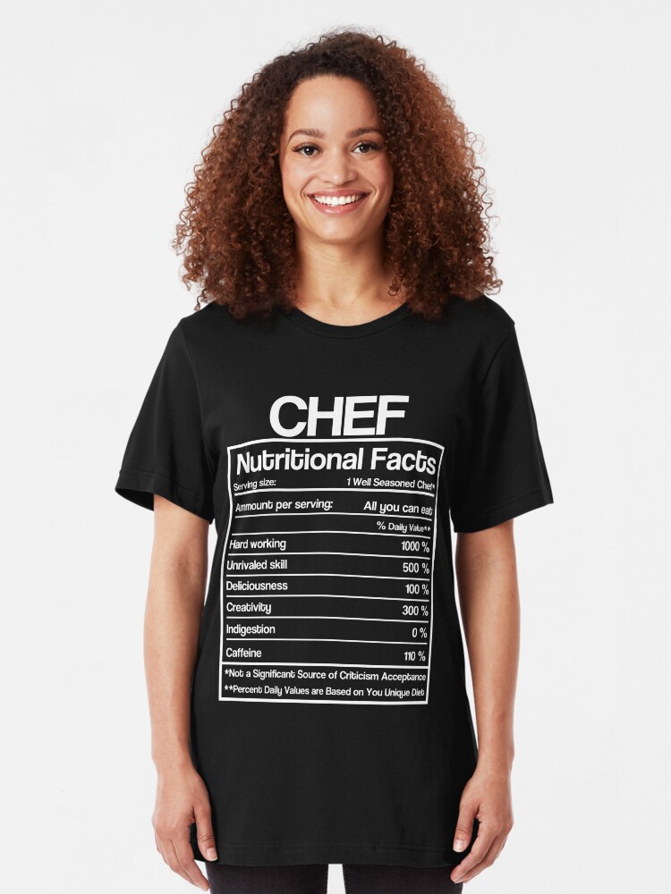 Chef Gift Chef Nutritional Facts Funny Unisex Sweatshirt tee