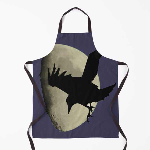 Item preview, Media luna con silueta de cuervo volador designed and sold by taiche.