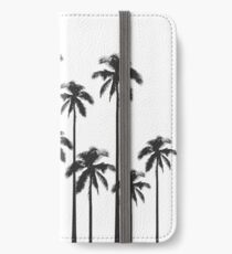 Black and White Exotic Tropical Palm Trees iPhone Wallet/Case/Skin