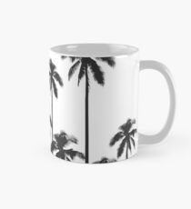 Taza clásica Palmeras tropicales exóticas en blanco y negro