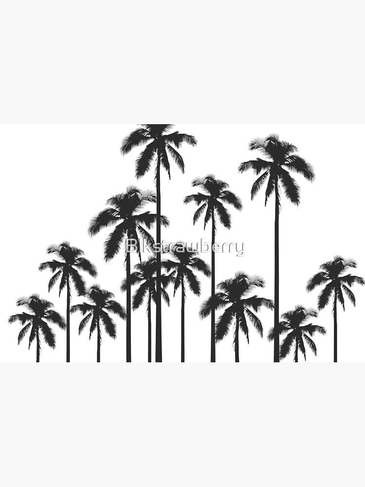 Disover Black and White Exotic Tropical Palm Trees Laptop Sleeve