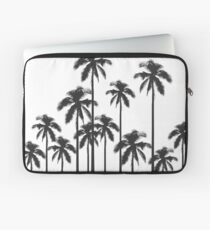 Black and White Exotic Tropical Palm Trees Laptop Sleeve