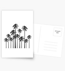 Black and White Exotic Tropical Palm Trees Postcards