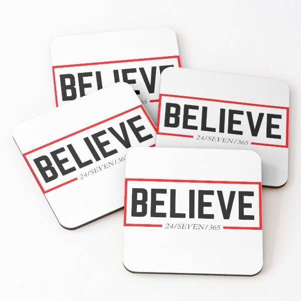 Item preview, BELIEVE 24/SEVEN/365 white background  designed and sold by KingsManKind.