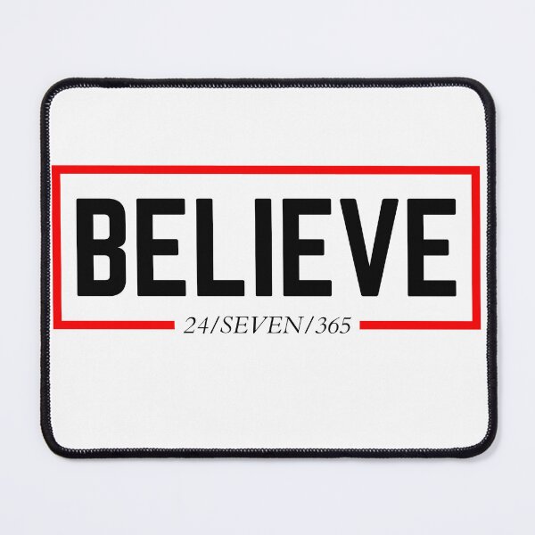 Item preview, BELIEVE 24/SEVEN/365 white background designed and sold by KingsManKind.