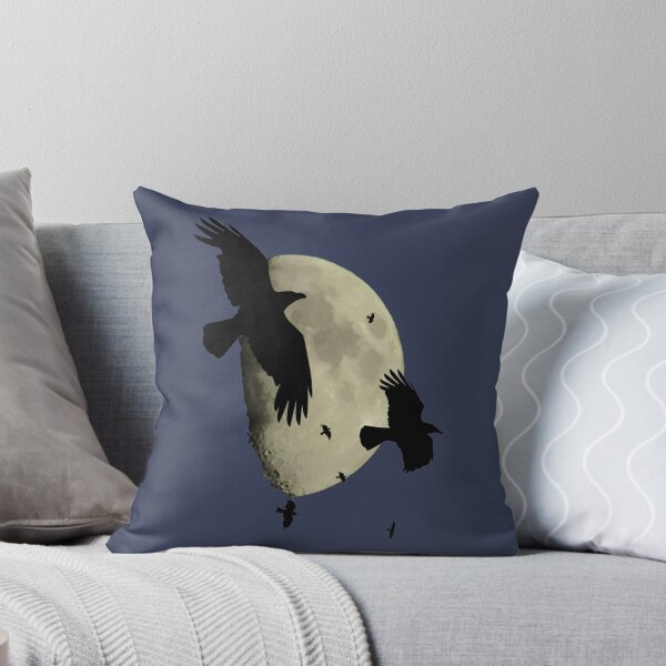 Item preview, Crows In Flight Silhouetted Against A Large Moon Vector Art designed and sold by taiche.