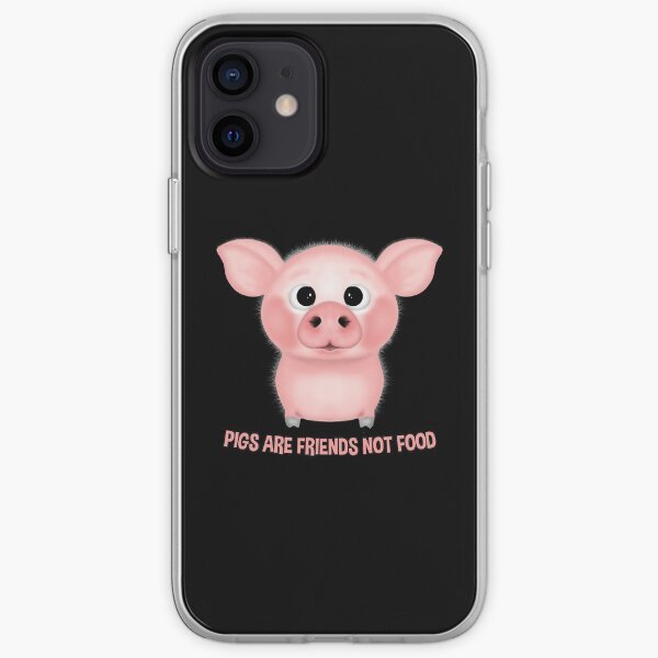 PIGS ARE FRIENDS NOT FOOD VEGAN iPhone Soft Case