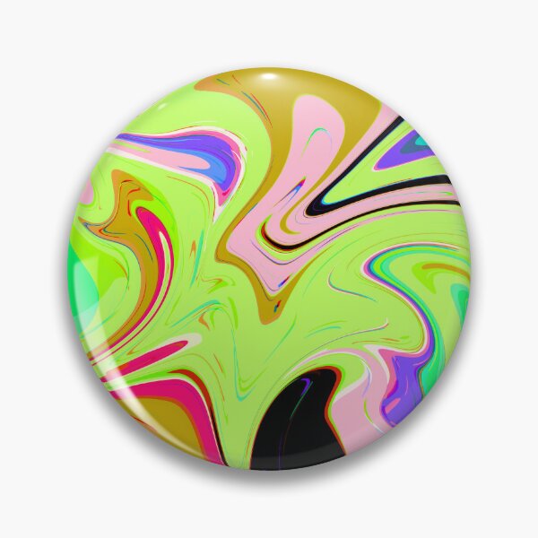 Item preview, Modern Liquid Swirl Abstract Pattern Square Vibrant Green Multicolor Design designed and sold by theprintedclub.
