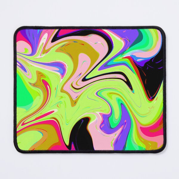 Item preview, Modern Liquid Swirl Abstract Pattern Square Vibrant Green Multicolor Design designed and sold by theprintedclub.
