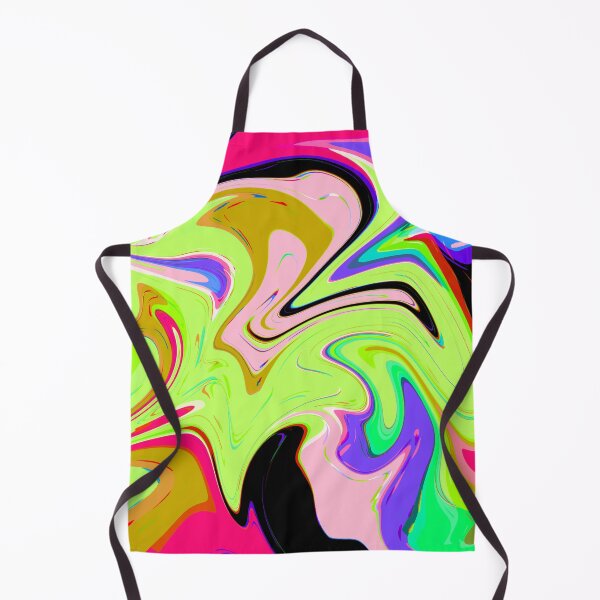 Item preview, Modern Liquid Swirl Abstract Pattern Square Vibrant Green Multicolor Design designed and sold by theprintedclub.